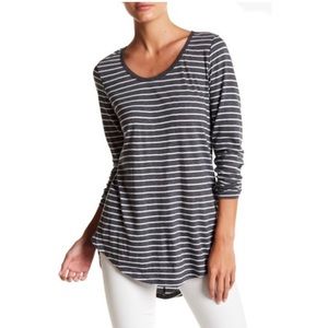 NEW Abound Striped Long Sleeveless Crew Neck Tee XXS